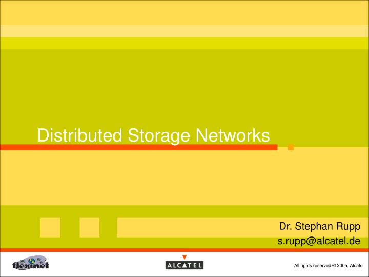distributed storage networks
