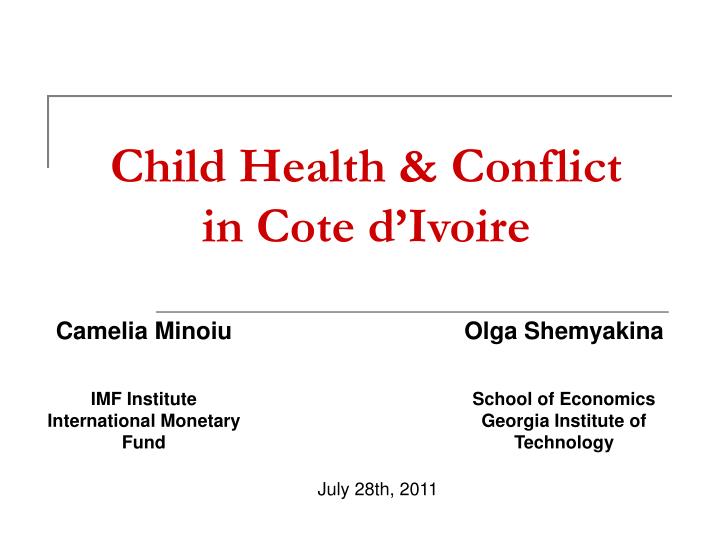 child health conflict in cote d ivoire