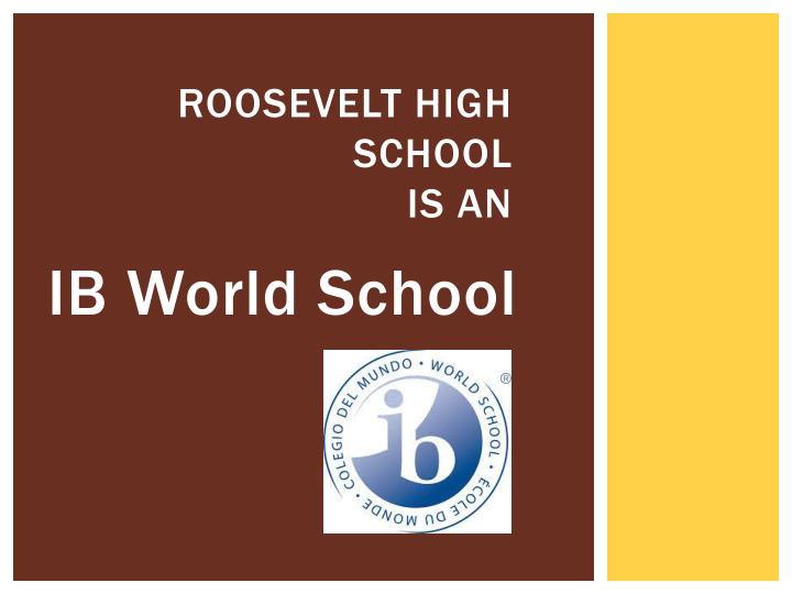 roosevelt high school is an