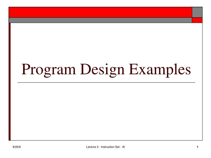 program design examples