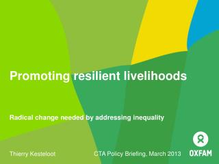 Promoting resilient livelihoods
