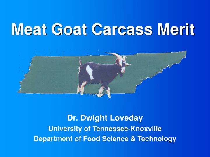 meat goat carcass merit