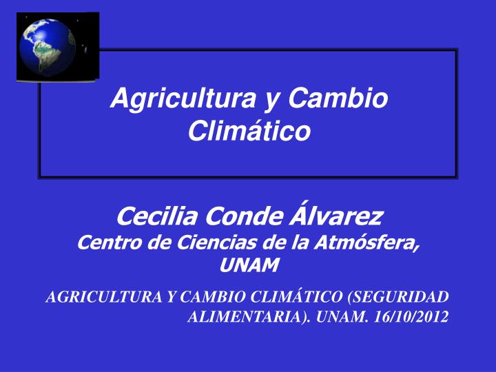 agricultura y cambio clim tico