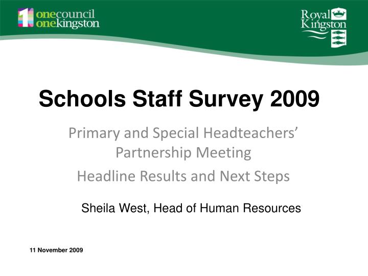 schools staff survey 2009