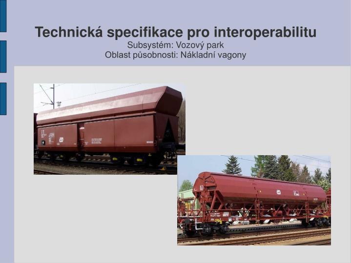 technick specifikace pro interoperabilitu subsyst m vozov park oblast p sobnosti n kladn vagony