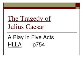 the tragedy of julius caesar