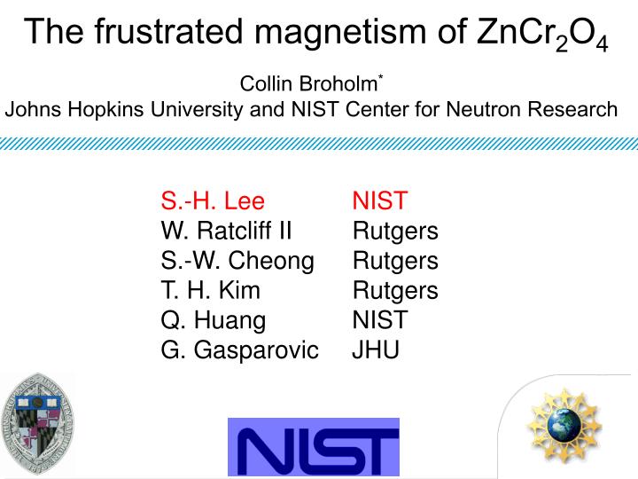 the frustrated magnetism of zncr 2 o 4