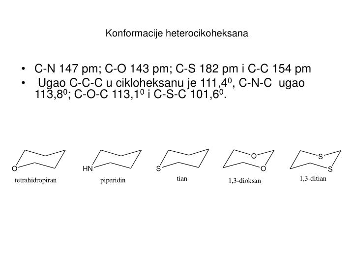 konformacije heterocikoheksana