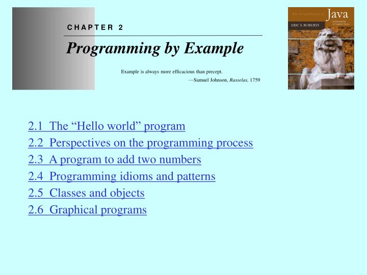 chapter 2 programming by example