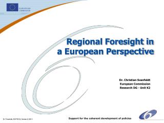 Regional Foresight in a European Perspective