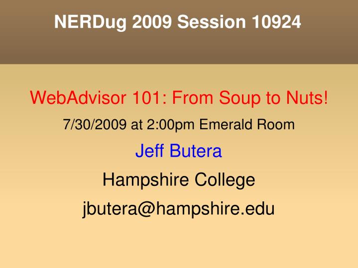 nerdug 2009 session 10924