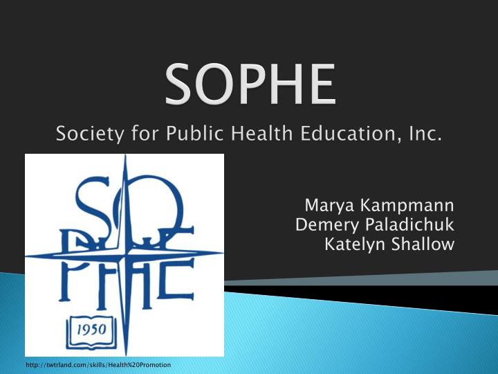 sophe society for public health education inc