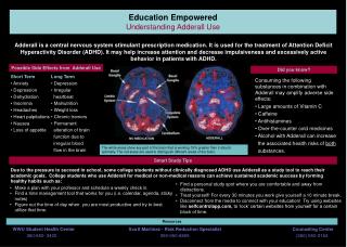 Education Empowered Understanding Adderall Use