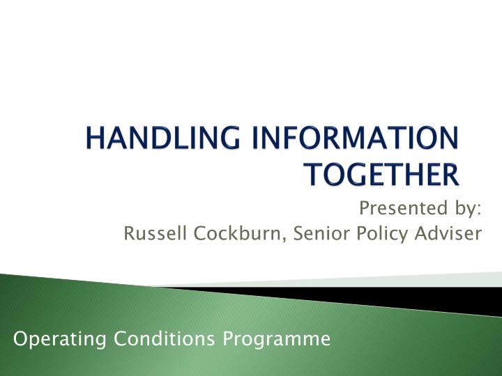handling information together