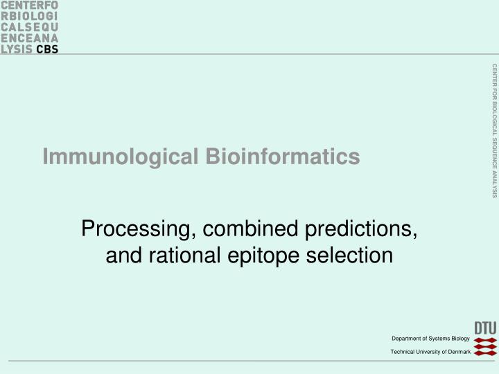 immunological bioinformatics