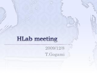 HLab meeting