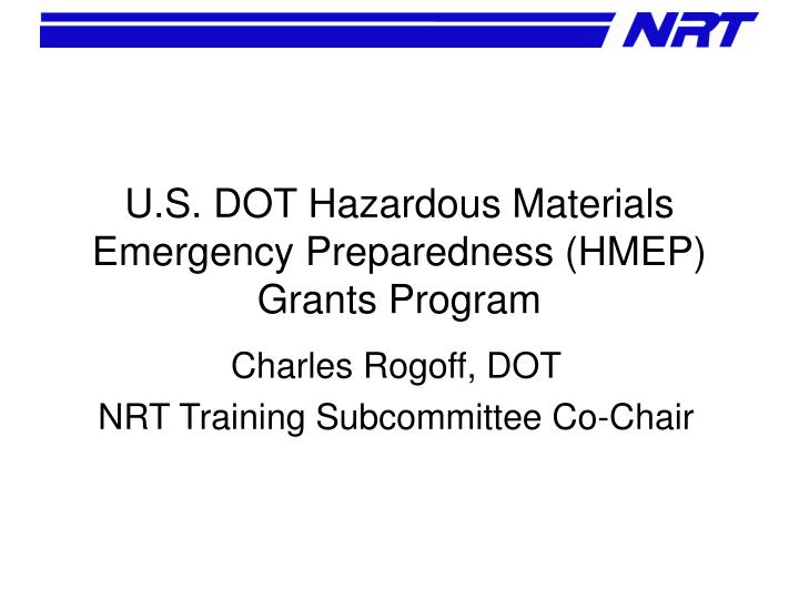 u s dot hazardous materials emergency preparedness hmep grants program