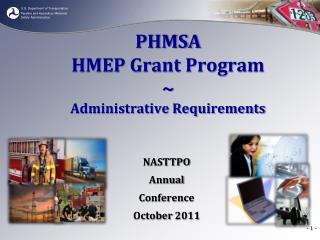 PHMSA HMEP Grant Program ~ Administrative Requirements