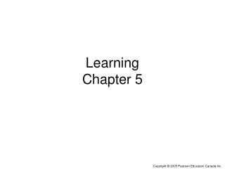 Learning Chapter 5