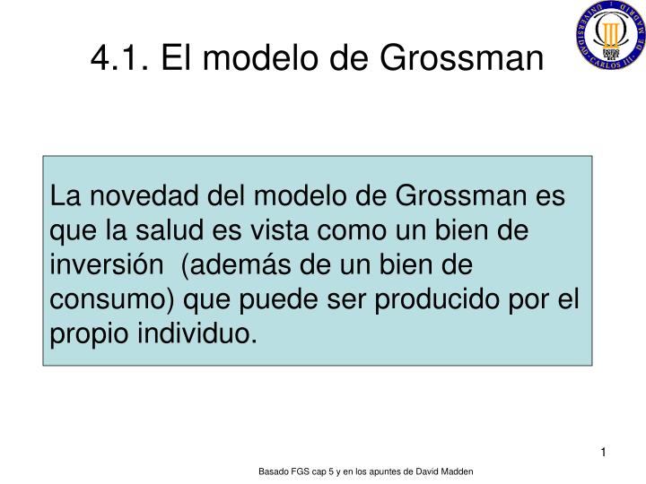 4 1 el modelo de grossman