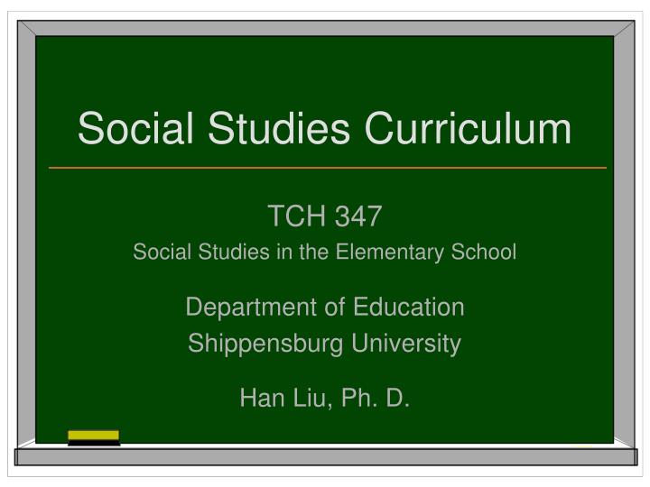 social studies curriculum