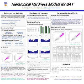 Hierarchical Hardness Models for SAT