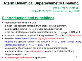 D-term Dynamical Supersymmetry Breaking
