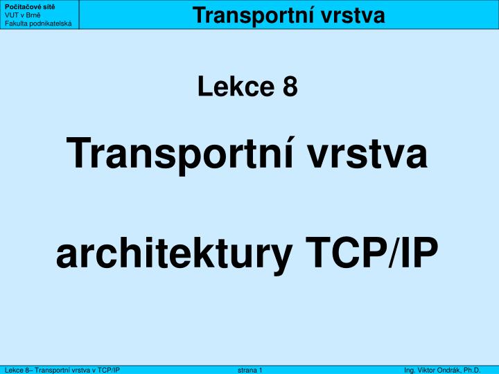 transportn vrstva