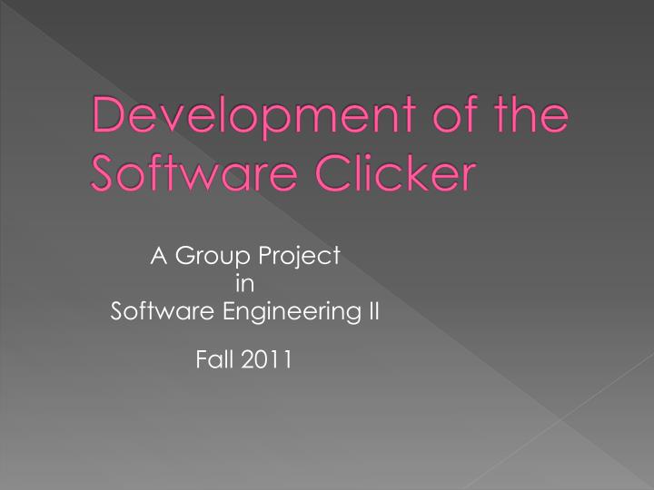 a group project in software engineering ii fall 2011