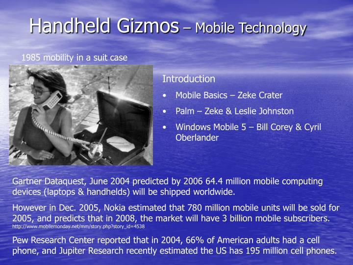 handheld gizmos mobile technology