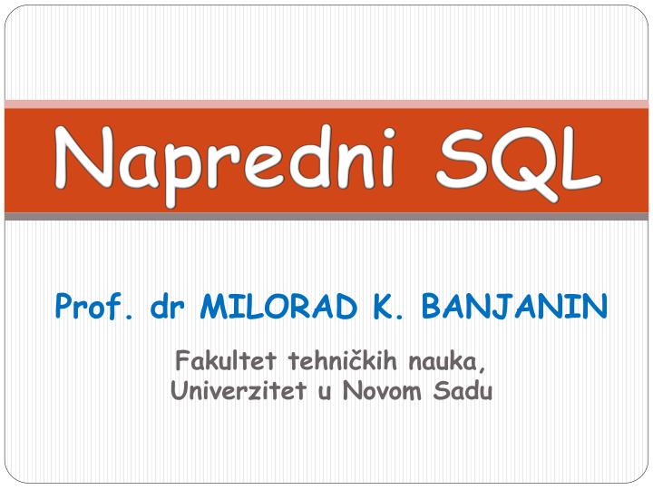 napredni sql