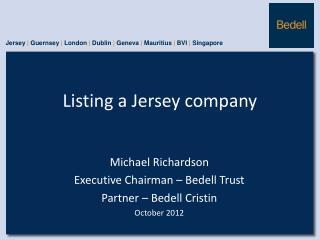 Listing a Jersey company