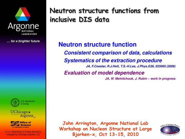 neutron structure functions from inclusive dis data