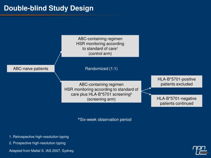 double blind study design