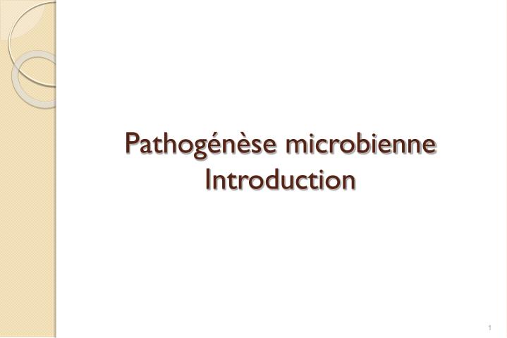 pathog n se microbienne introduction