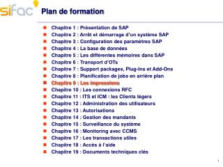 plan de formation