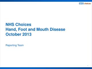 NHS Choices Hand, Foot and Mouth Disease October 2013