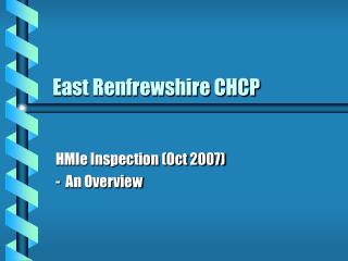 East Renfrewshire CHCP