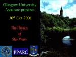 Glasgow University Astrosoc presents - slide 1