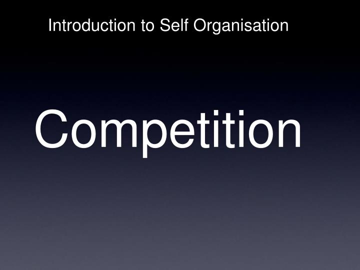 introduction to self organisation