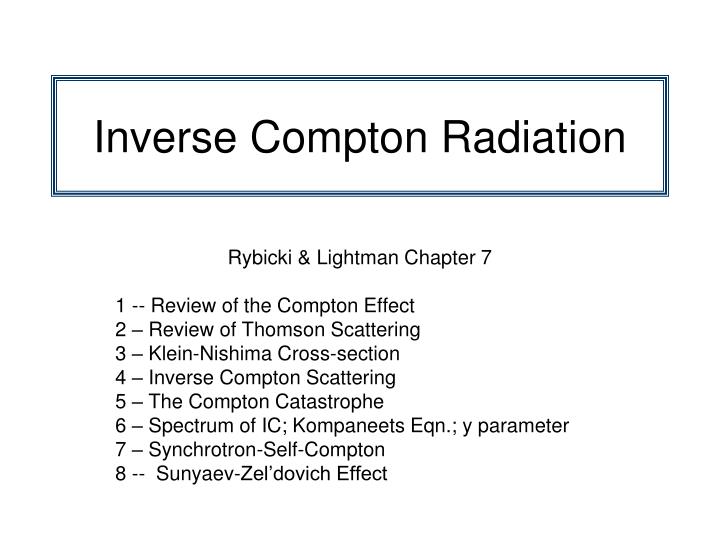 inverse compton radiation