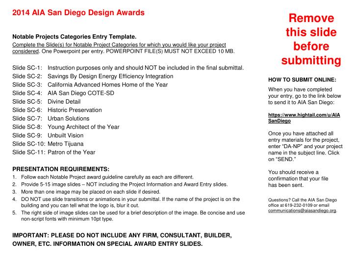slide sc 1 2014 aia san diego design awards special categories instructions