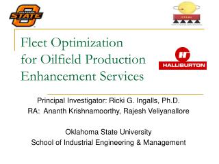 Fleet Optimization for Oilfield Production Enhancement Services