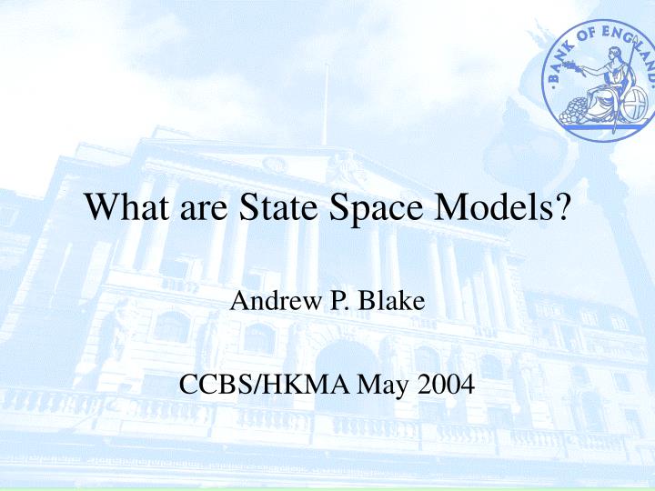 what are state space models