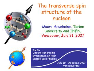Mauro Anselmino, Torino University and INFN, Vancouver, July 31, 2007