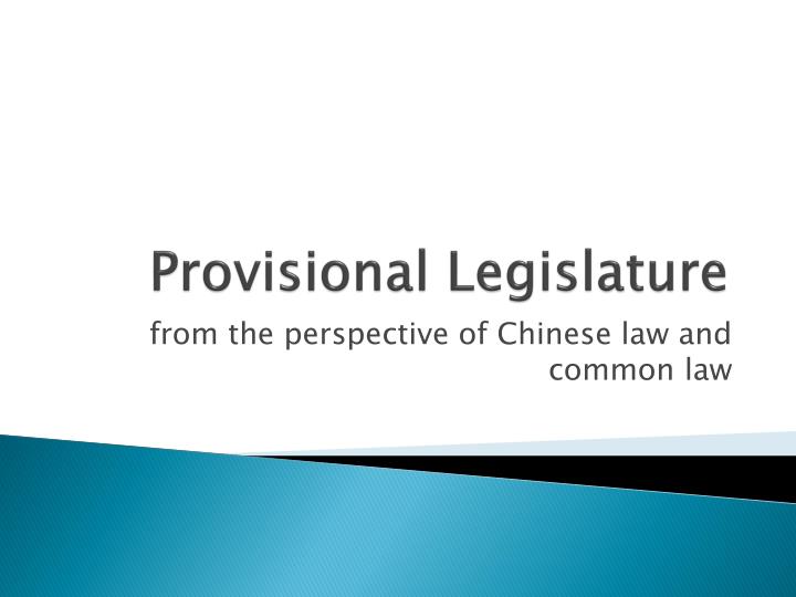 provisional legislature
