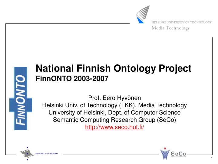 national finnish ontology project finnonto 2003 2007