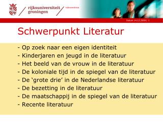 schwerpunkt literatur