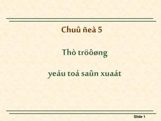 chu e 5