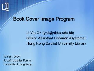 Book Cover Image Program